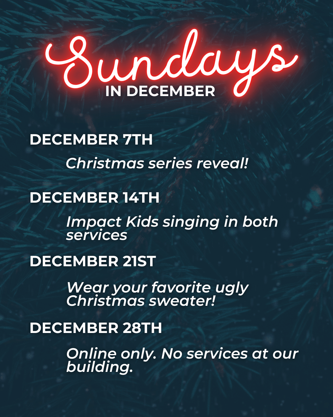 christmas at impact-sundays